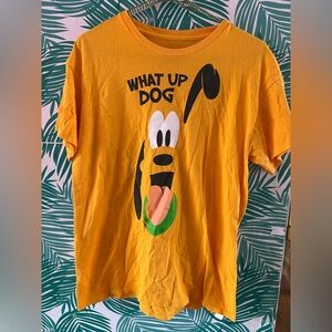 Disney Parks Pluto “what up dog” orange shirt sz XL kids